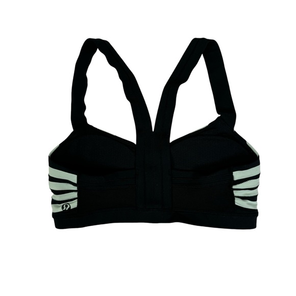 Lululemon Cardio Kick Sports Bra Mint Size 4 Black Stripe - Picture 2 of 11